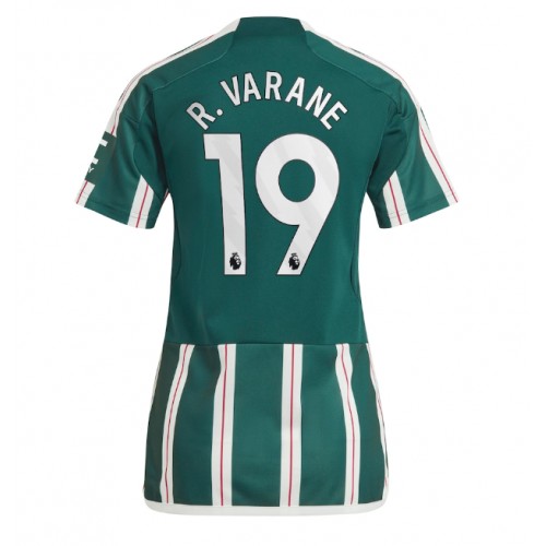 Fotballdrakt Dame Manchester United Raphael Varane #19 Bortedrakt 2023-24 Kortermet